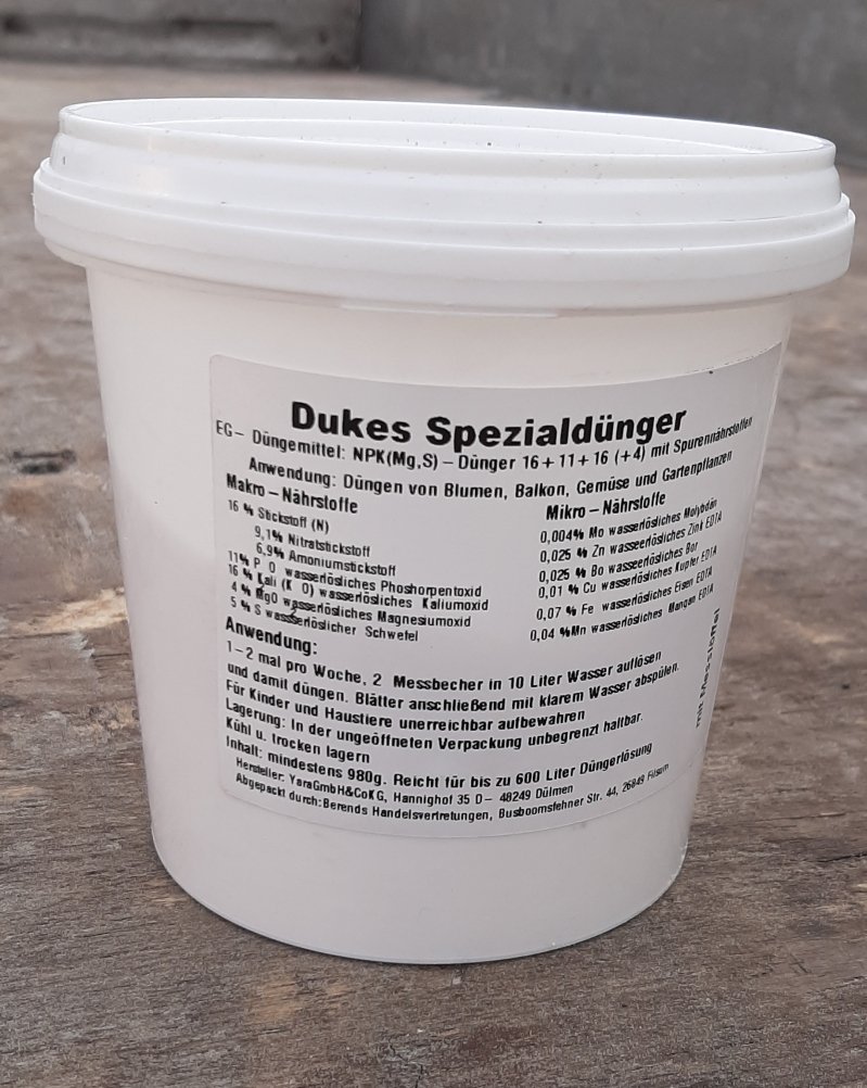 Profidünger in 1 Kg Eimer für den Endverkauf 16-11-16